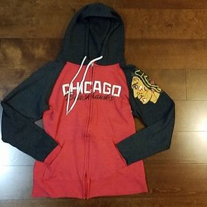 NHL Official Chicago Black Hawks Zip Sweatshirt